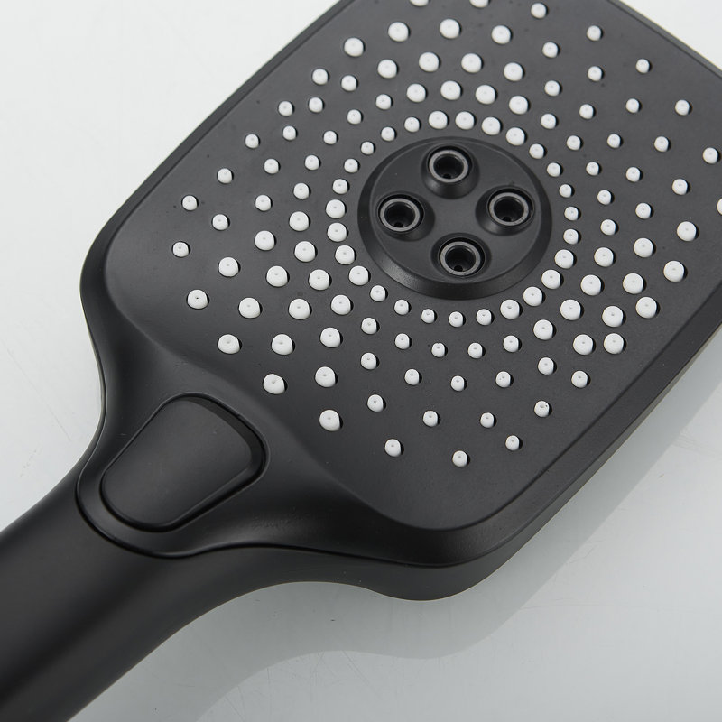 Matte Black Dual Head Rain Shower System with Handheld