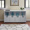Ickes 4-Storage Cabinet With Open Shelves in White Finish, 25.87'' H X 48.11'' W X 11.44'' D