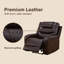 Sillón inclinable individuel avec éclairage à DEL, électrique et port USB, idéal pour la salle de bain, Autocaravana O Cine. (Brun foncé)