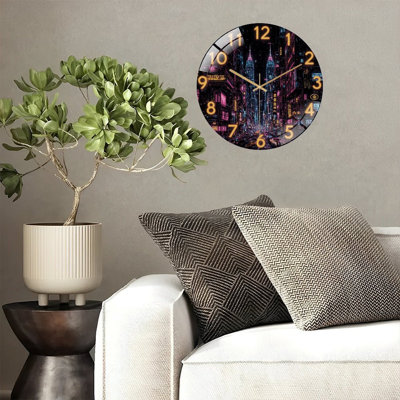 Horloge murale en verre Neon