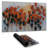 Red flowers field - 14.00"x24.25" Desk mat