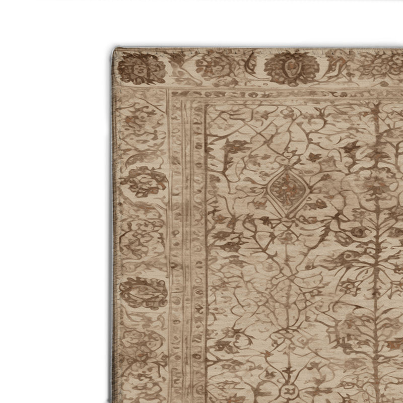 Tapis d'intérieur et d'extérieur brun Persian, Rectangulaire 8 pi x 10 pi