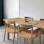 Table de salle à manger rectangulaire en bois massif-105170629-105170626