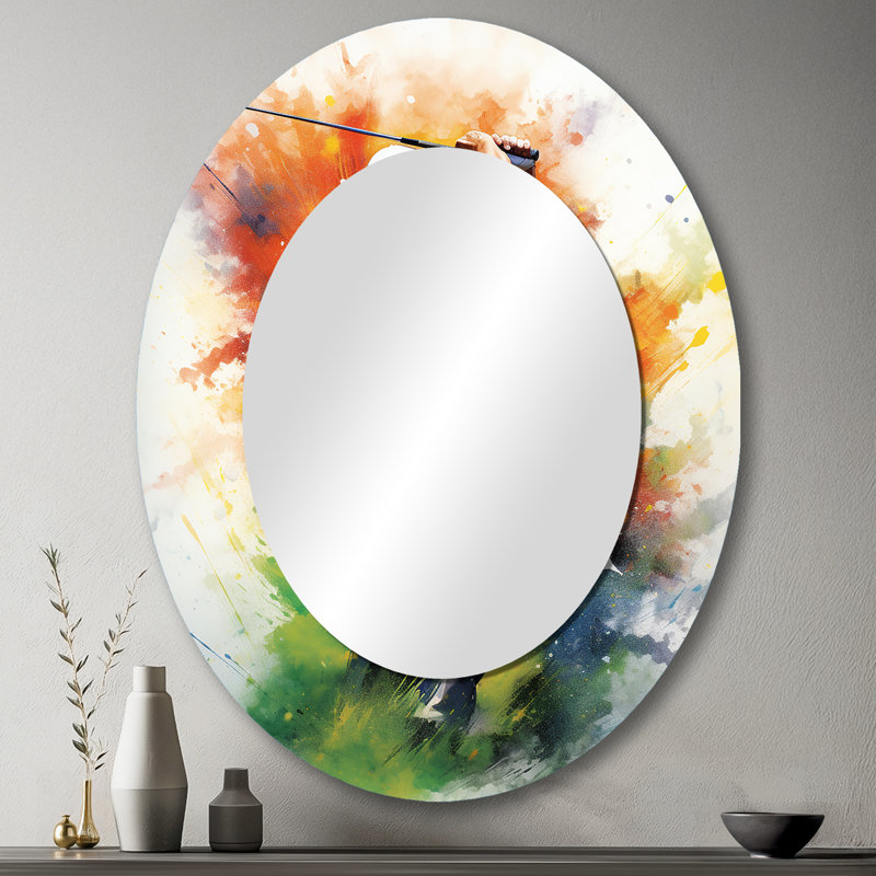 Golf Dynamic Drives I - Miroir mural ovale bleu, 43 po x 33 po