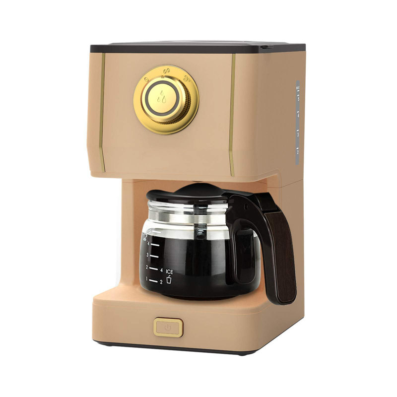 Nbarthome 5-Cup Coffee Maker, Apricot Orange