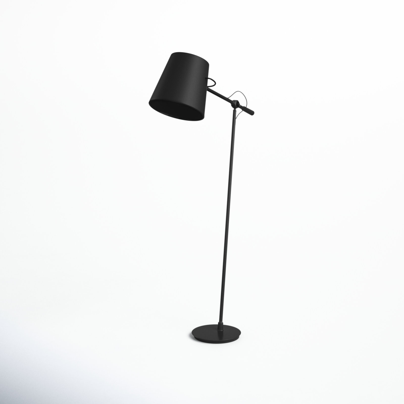 Black swing deals arm floor lamp