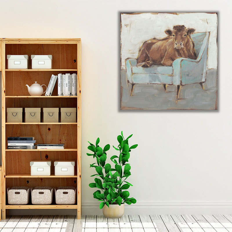 Moo-ving In IV - Canvas Print Wall Art, 24" H x 24" W