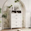 Commode 4 grands tiroirs avec 2 boîtes ouvertes de couleur noyer-130530558