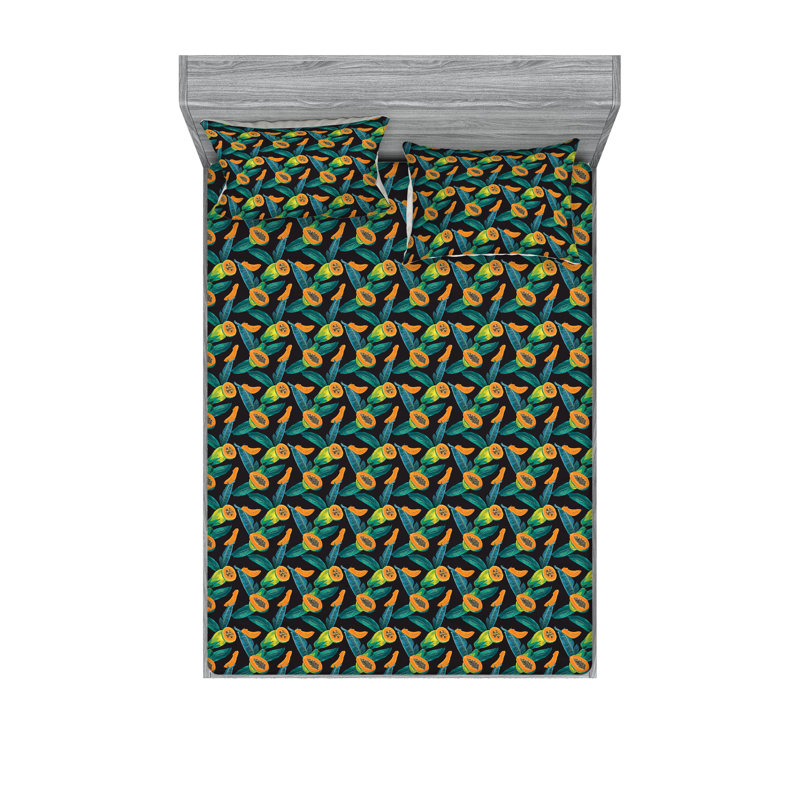 Drap-housse et taie décorative Ambesonne, Ensemble de draps très grand californien avec 2 t