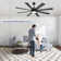 Veliz 65" Large Ceiling Fan with Light Kit and Remote Control, 6 Speeds DC Reversible Motor, 3 Color Lights, Timer, 8 Plywood Blades, 6''/20'' Downrods, for Indoor/Covered Outdoor Use