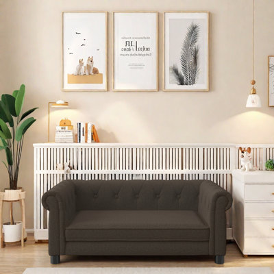 Canapé surélevé pour chiens de grande taille - Canapé surélevé moderne pour chien de 40 po avec coussin moelleux, tissu lavable durable - Mobilier élégant pour chiens et chats, lit de repos intérieur