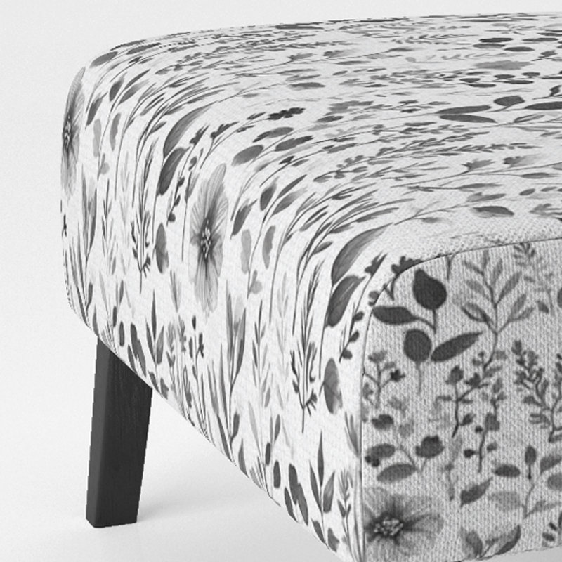 Fauteuil de chambre Floral, Pantoufle sans accoudoirs
