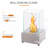 Ethanol Fireplace, 7.75" Tabletop 0.10 Gal Stainless Steel 160 Sq. Ft., Burns Up To 2 Hours