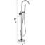 Floor Tub Filler with Diverter
