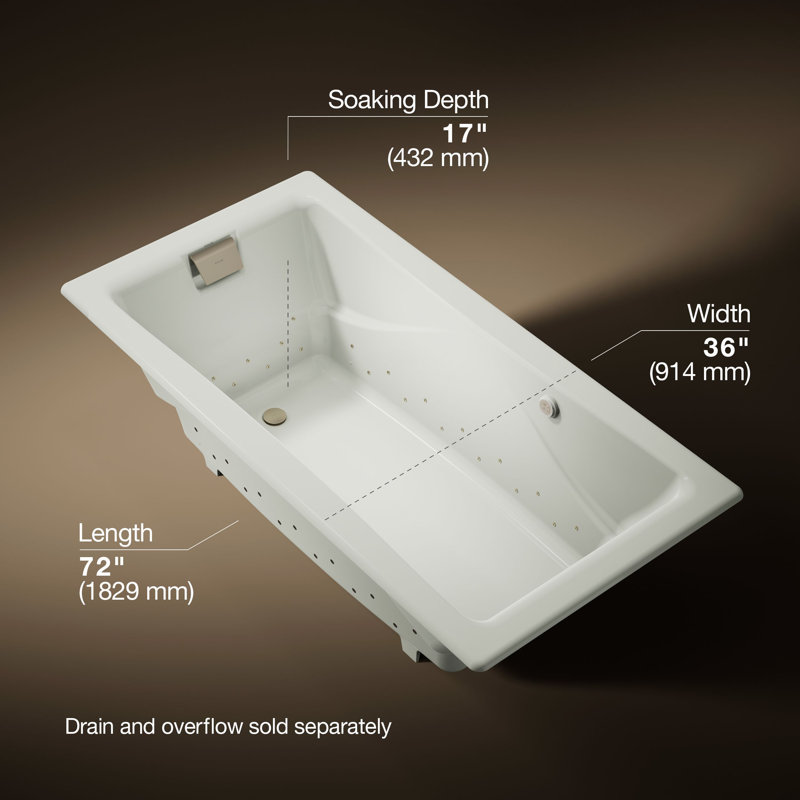 Tea-for-Two® 72-In Heated Bubblemassage Air Bath, Dune