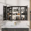 Armoire à pharmacie en aluminium à DEL sans cadre H 30 po avec 6 tablettes réglables Hurl-1735113531