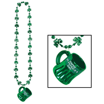 Shamrock Beads with Happy St Pat's Mug