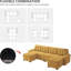 Canapé modulaire réversible en velours 5 pièces Teddy-1485228925