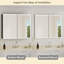 Armoire à pharmacie encastrée avec miroir en aluminium noir 36 po x H 32 po Flora-568814219