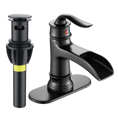 Single-Hole Single-handle Bathroom Faucet with Drain Assembly