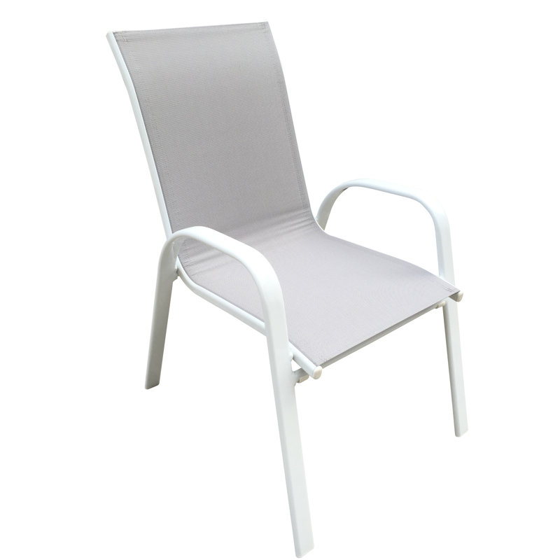 Neysa Stacking Patio Dining Armchair with Cushion