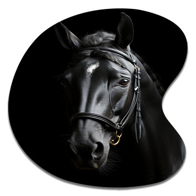 Catoe - Horse Drop Shape Asymmetric Metal Wall Art