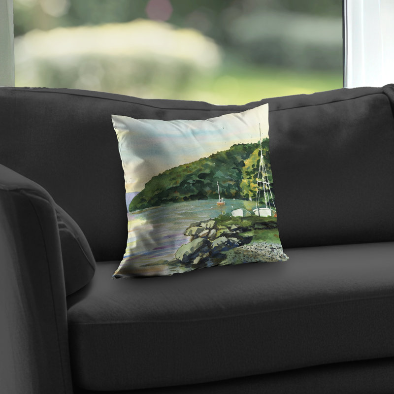 Sailboat Day Livingroom Beach Poly Twill Throw Pillow Insert