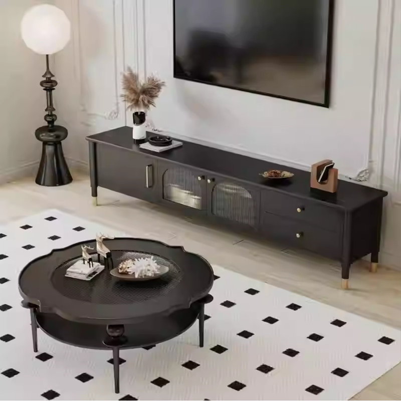 Solid wood TV stand coffee table durable