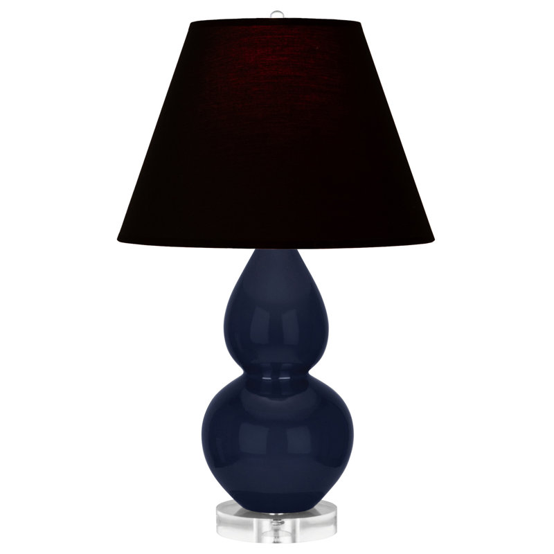 Petite lampe d'appoint à double gourde, Noir / Rouge, Bleu