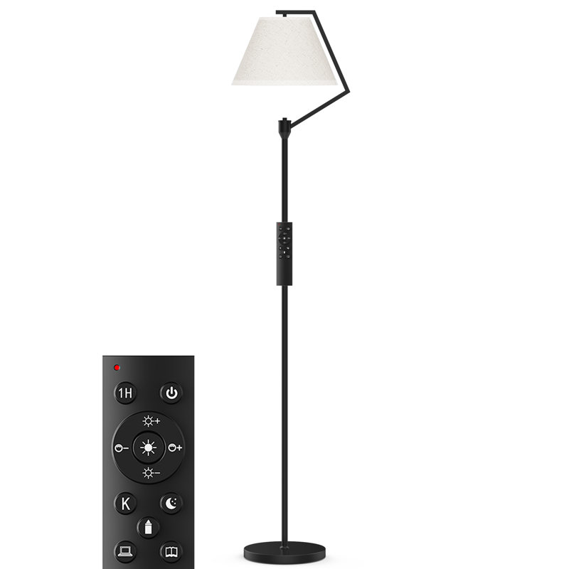 Arched Floor Lamp With Remote Control And Bulb Included