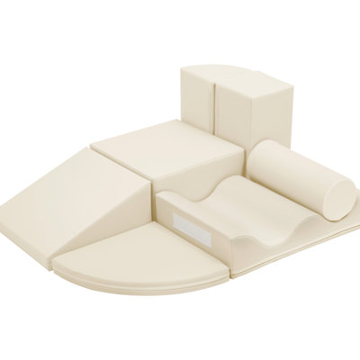 Mousse d'escalade intérieure douce de 7 pièces pour, pu, ramper et grimper, favorise l'équilibre de la motricité, bords arrondis, conception à bascule, éponge à haute densité, fermeture à glissière cachée, résolution de problèmes de connexion