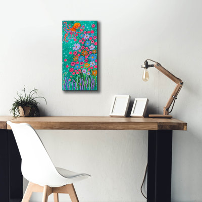  'The Exquisite Octopus' by Carrie Sharp Canvas Wall Art, 12" x 24"