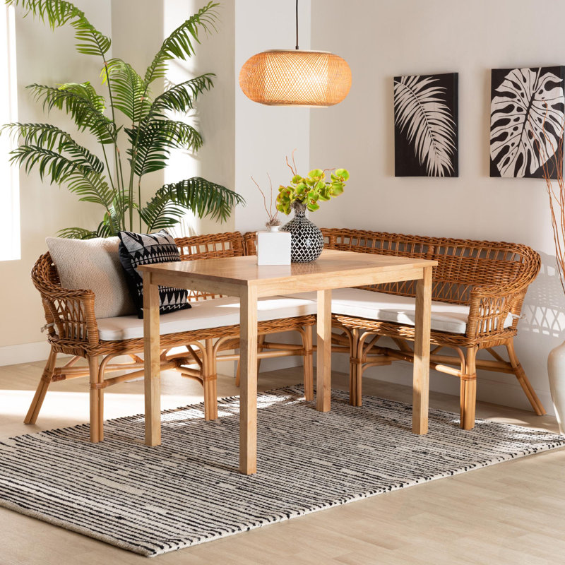 Ensemble repas en rotin pour 4 personnes Airete