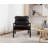 25.5" Wide Faux Leather Armchair Accent Chair with Soild Wood Framed-1857965668-1857965669