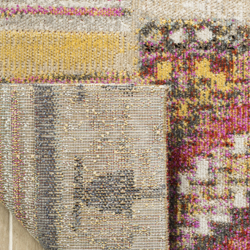 Oriana Hooked Indoor/Outdoor Taupe/Grey Rug, Rectangle 122 x 183 cm