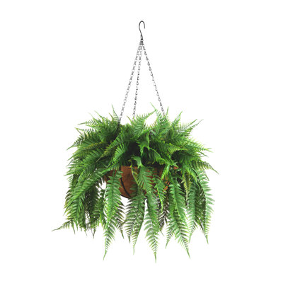 Artificial Fern Hanging in Coir Pot