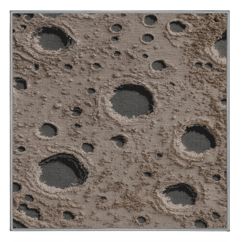 Tapis gris lavable à la machine, Carré 4 pi