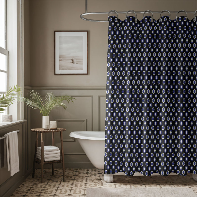 Rideau de douche 1 pièce Blue Nobility, H 74 po x l 71 po
