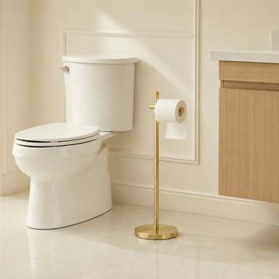 Minimalist Freestanding Toilet Paper Holder