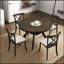 Table de salle à manger 47,24 po en bois d'hévéa rond pour 4-6 pi-518045988