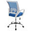 Chaise de bureau ajustable rembourrée bleue