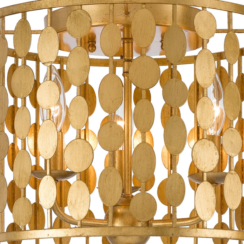 Dufrene Flush Mount, Antique Gold