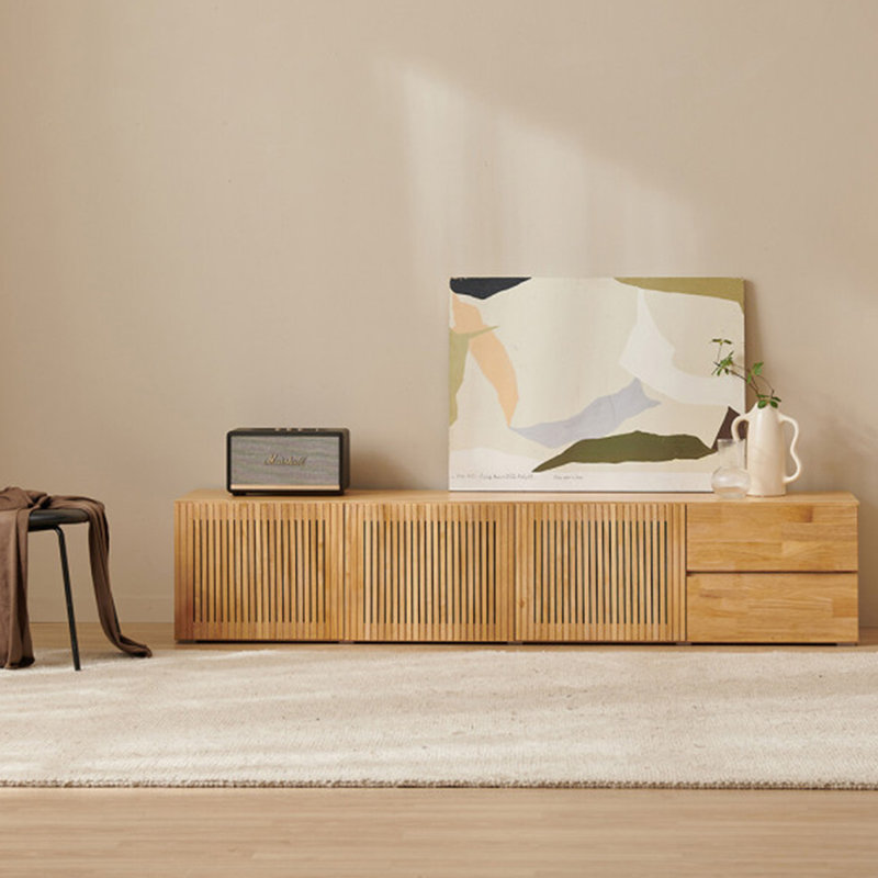 Meuble télé Modern, Burlywood, H 16,53 po x L 70,86 po x l 16,53 po