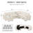U-Shaped Sectional Storage Sofa With Chaise, Fabric Couch For Living Room-453996453