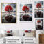 «Lucuss», impression monochrome rouge et grise sur toile-1740349536-1740349551