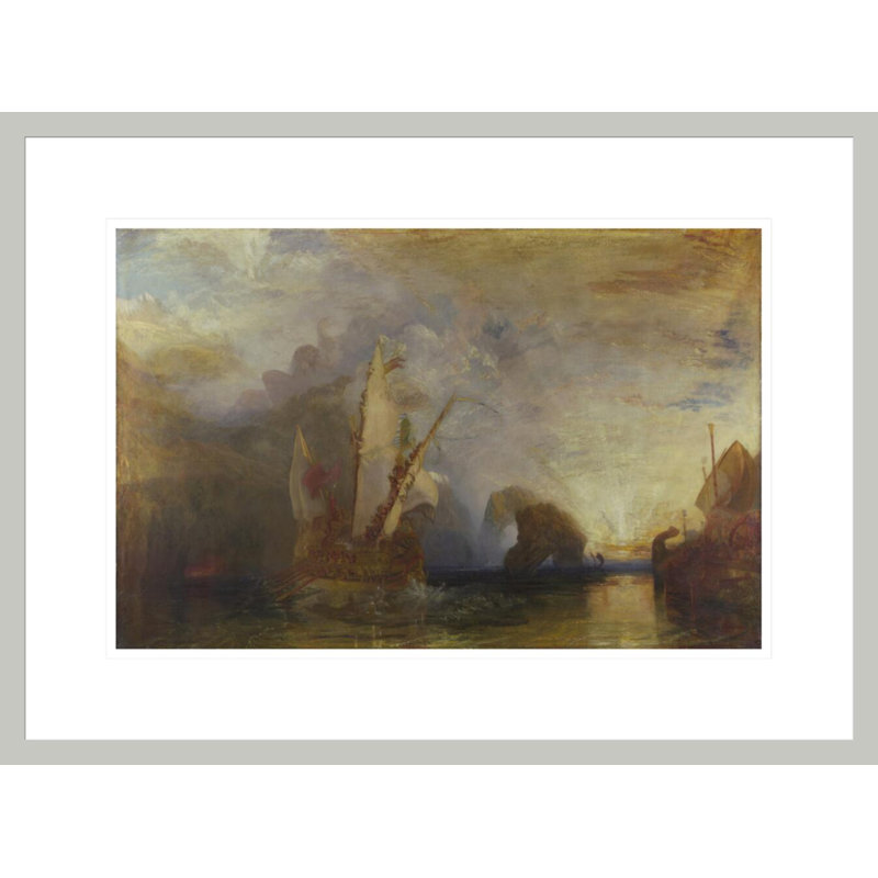 «Ulysses moquer Polyphemus - Homer's Odyssey» par Joseph Mallord William Turner - impression giclée encadrée