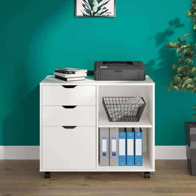 81.3cm Wide 3 -Drawer Mobile File Cabinet