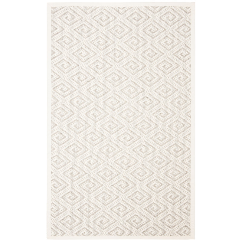 Tapis géométrique en laine et sisal Aaltien Beach, Rectangle 8 pi x 10 pi