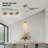 1-Light Brass Ceramic Pendant Light