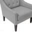 Chaise d'appoint - Tissu d'ameublement gris capitonné-130124804